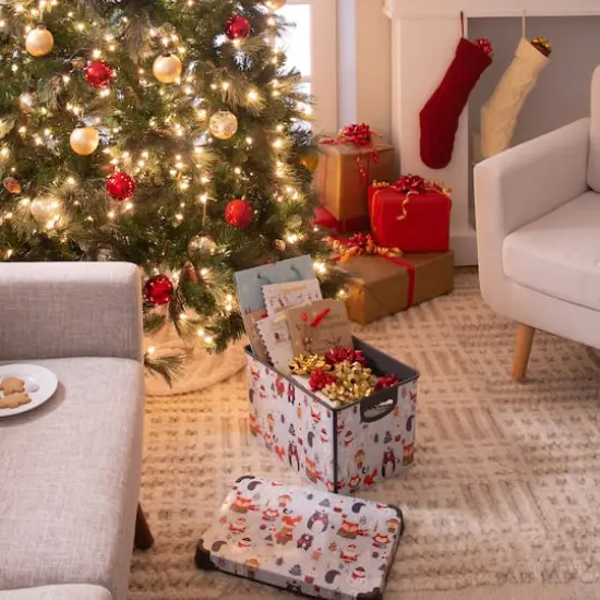 Simplify Woodland Winter Storage Tote Bin {6}