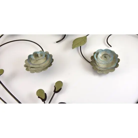 Fetco Lorali Floral Heart Metal Wall Art {3}