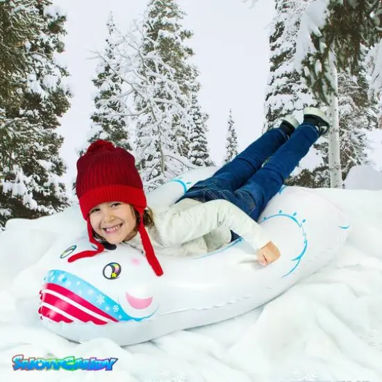 SnowCandy 37" Polar Bear Inflatable Snow Sled {4}