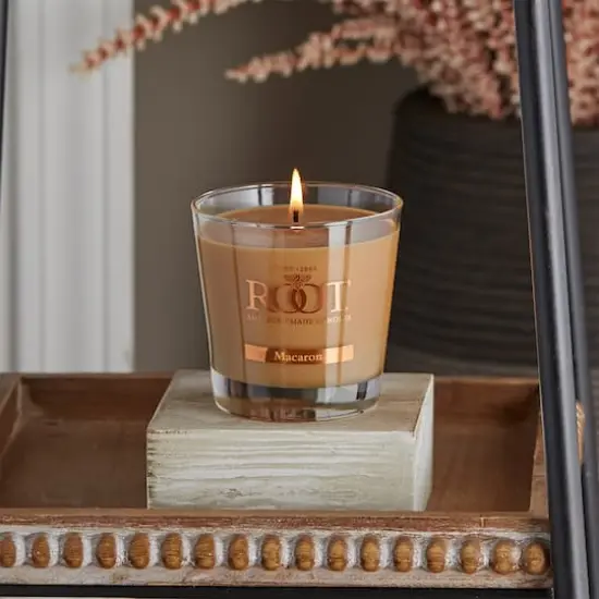 Root Candles 6.3oz. Small Scented Honeycomb Veriglass Jar Candle Macaron {3}