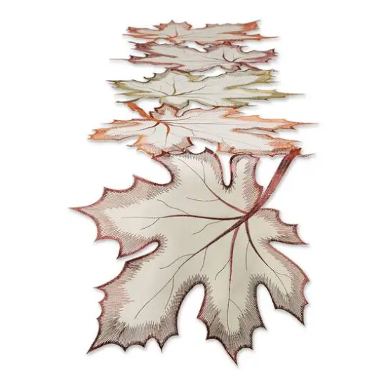 DII&reg; 60" Embroidered Maple Leaves Table Runner {6}