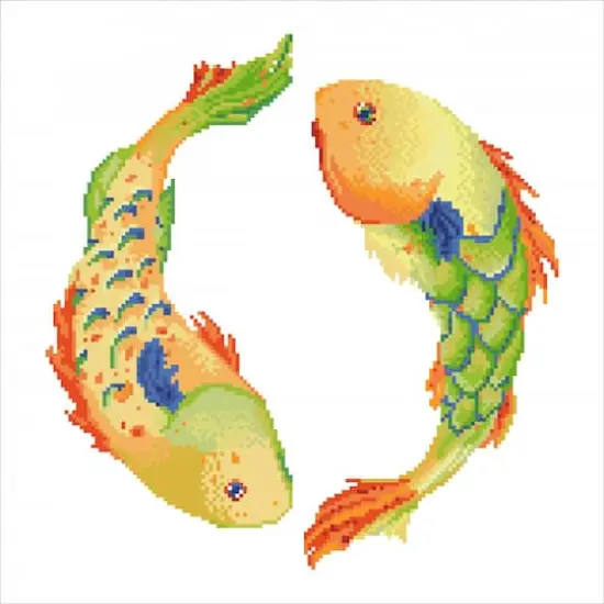 Diamond Dotz&reg; Advanced Dancing Fish Decorative Pillow Kit {4}