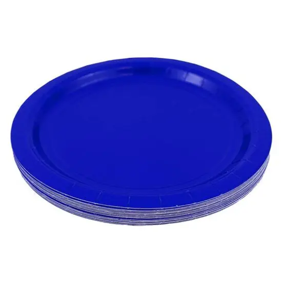 JAM Paper 9" Paper Party Plates, 50ct. Royal Blue {3}