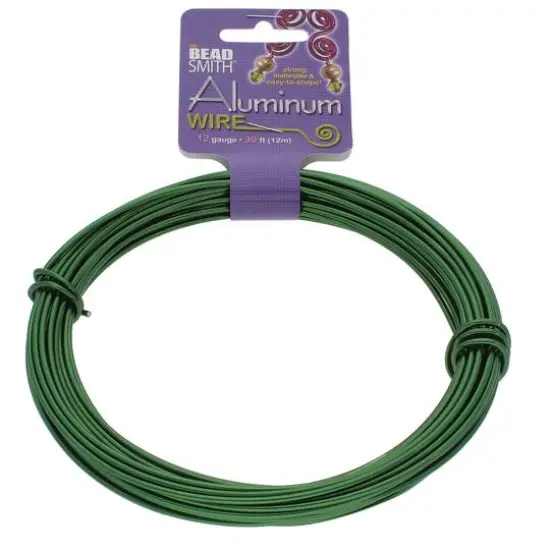 The Beadsmith&reg; 12 Gauge Colored Aluminum Wire Kelly Green {1}