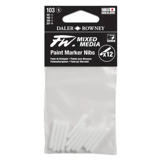 Daler-Rowney&reg; 103 Small FW Empty Paint Marker 12 Nib Set {1}