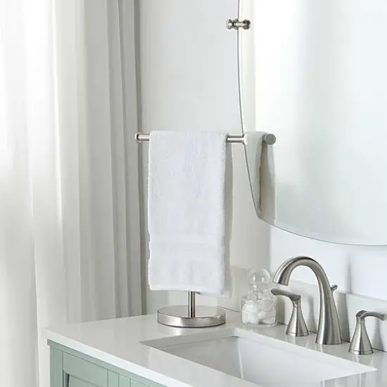 SunnyPoint 17" Silver Heavy Weight Hand Towel Rack & Accessories Jewelry Stand {6}