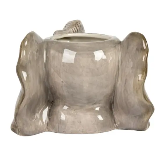 Hello Honey&reg; 6.75" Round Ceramic Elephant Head Planter {10}