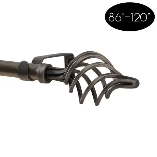 Home Details Modern Twist Curtain Rod Satin {5}