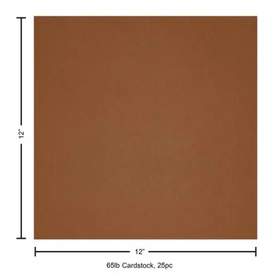 PA Paper&trade; Accents 12" x 12" 65lb. Cardstock, 25 Sheets Brown {5}
