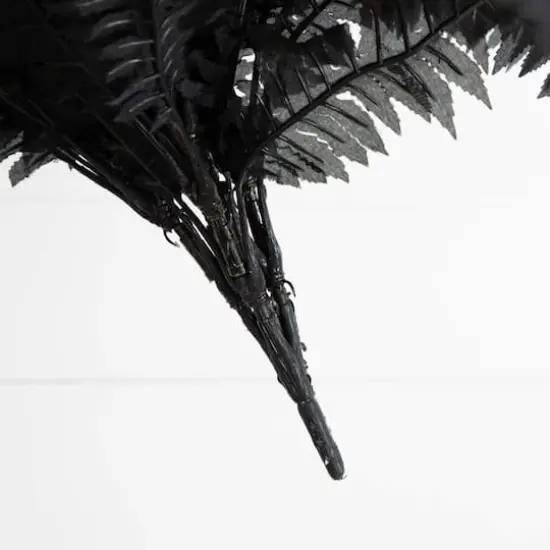 40in. Artificial Halloween Black Boston Fern - Set of 2 {5}