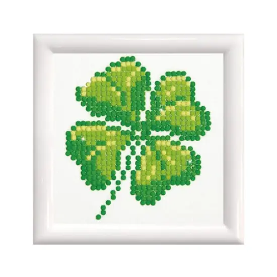 Diamond Dotz&reg; Beginner Four Leaf Clover with Frame Diamond Facet Art Kit {1}