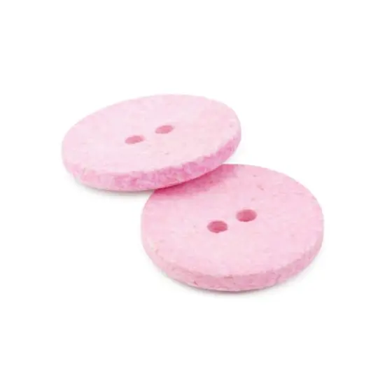 Dritz&reg; 23mm Recycled Cotton Round Buttons, 6ct. Light pink {4}