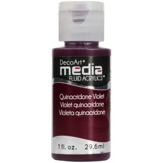 DecoArt Media&reg; Fluid Acrylic Paint, 1oz. Quinacridone Violet {1}