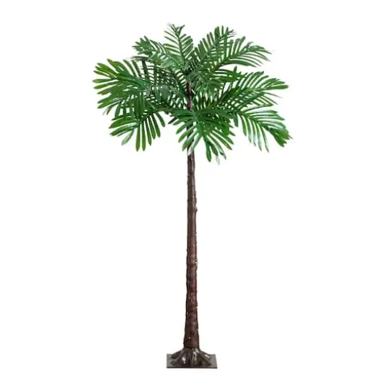 4ft. Pre-Lit UV Resistant Artificial Palm Tree with Warm White LED Lights {1}