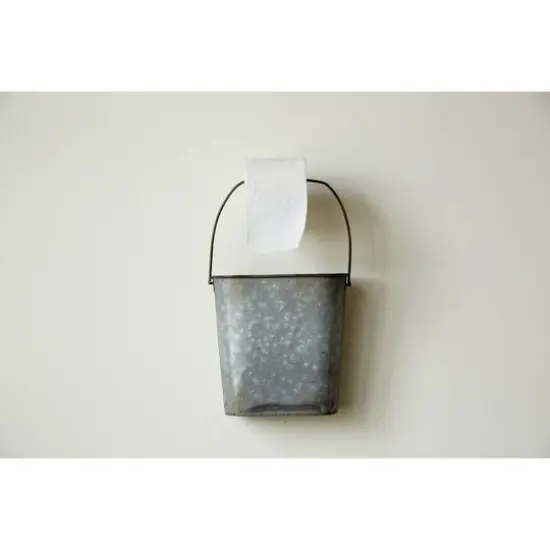 Hello Honey&reg; Magazine & Toilet Paper Wall Tin Bucket {4}