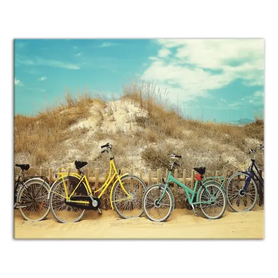 Beach Bikes 20" x 16" Canvas Wall Art {1}