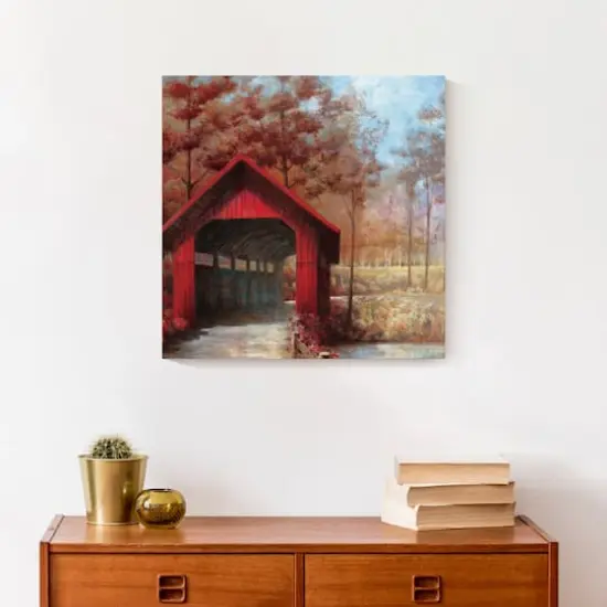 Covered Bridge Canvas Wall Art {5}
