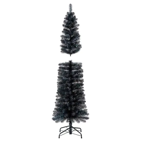 6ft. Unlit Black Sparkle Artificial Christmas Tree by Ashland® {6}