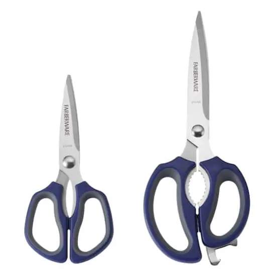 Farberware 2-Piece Ink Blue & Gray Shears Set {1}