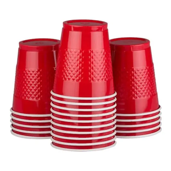 JAM Paper 12oz.Plastic Party Cups, 20ct. Red {1}