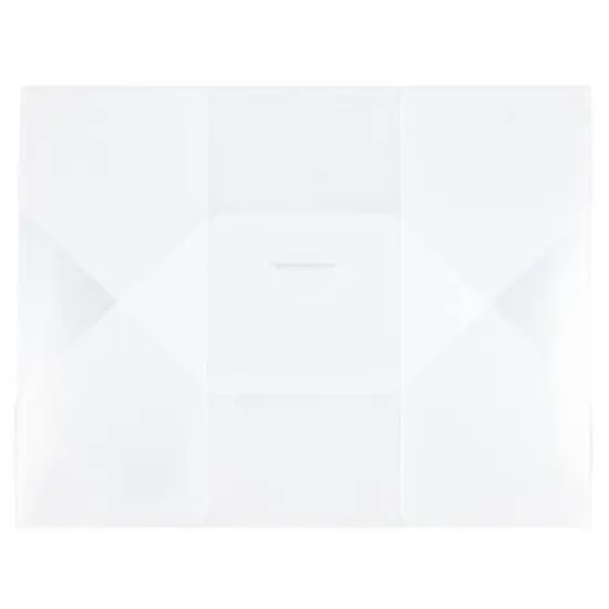 JAM Paper 7" x 9.25" Clear Frost Tuck Flap Closure Plastic Envelope {1}