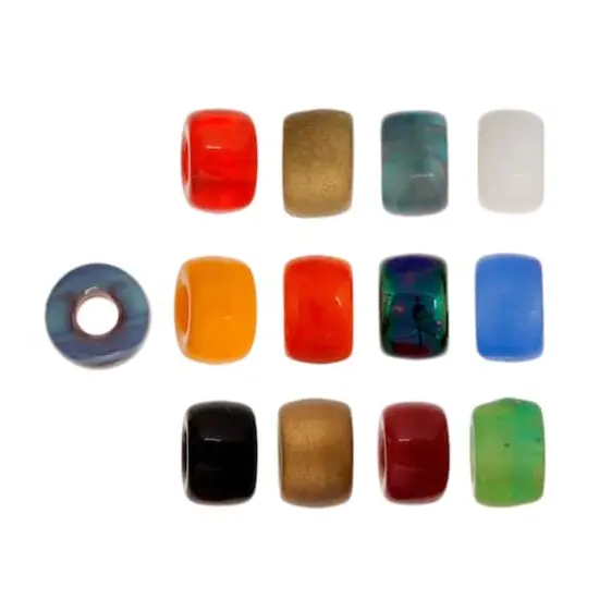 John Bead 6mm Assorted Opaque Czech Glass Mini Crow Beads, 500ct. {3}