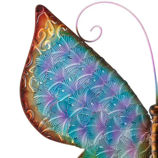 Glitzhome&reg; 20" Colorful Butterfly Metal Wall D&eacute;cor {7}