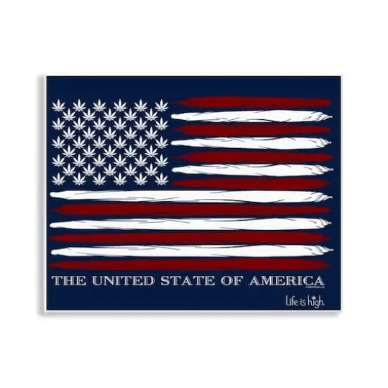 Stupell Industries Herb America Flag Wall Plaque Art {1}