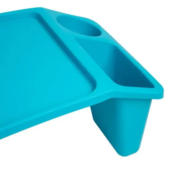 Mind Reader Kids’ Freestanding Portable Lap Desk With Side Pockets Blue {6}