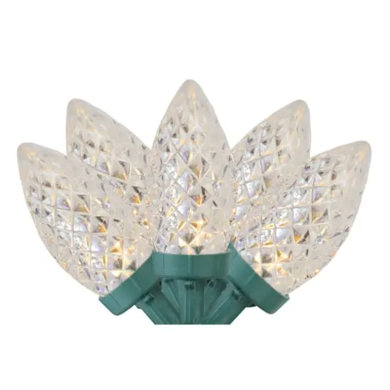 100ct. LED Faceted C7 Christmas String Lights Warm White {1}