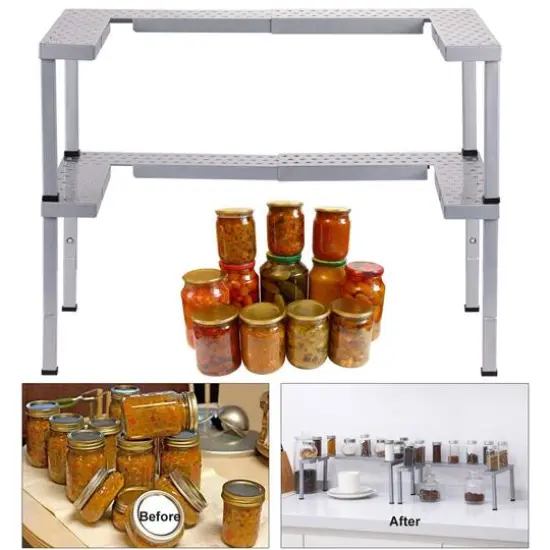 NEX™ Spicy Shelf Patented Stackable Organizer Adjustable Spice Rack {5}