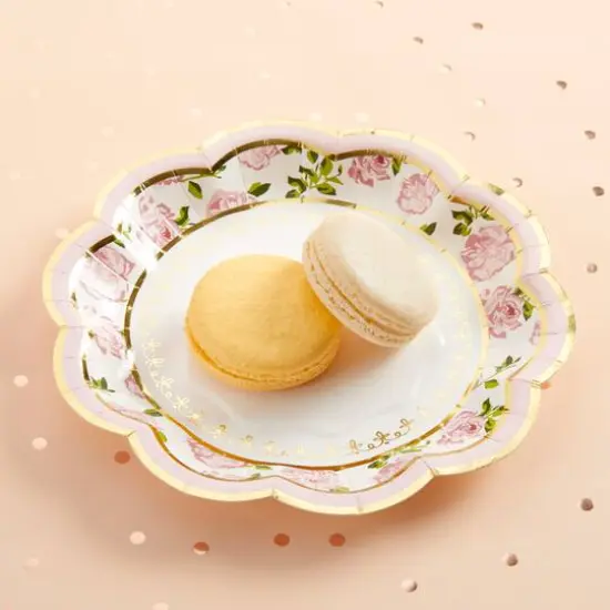 Kate Aspen&reg; 7" Pink Tea Time Whimsy Paper Plates, 32ct. {3}