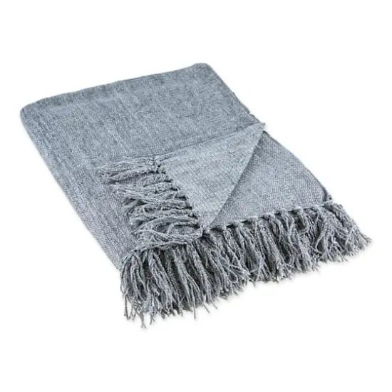 DII&reg; Soft Denim Blue Chenille Throw {1}