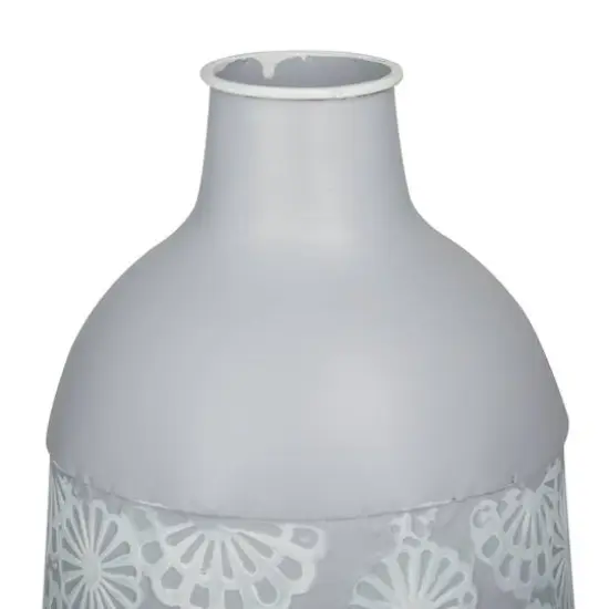 16" Gray Iron French Country Vase {5}