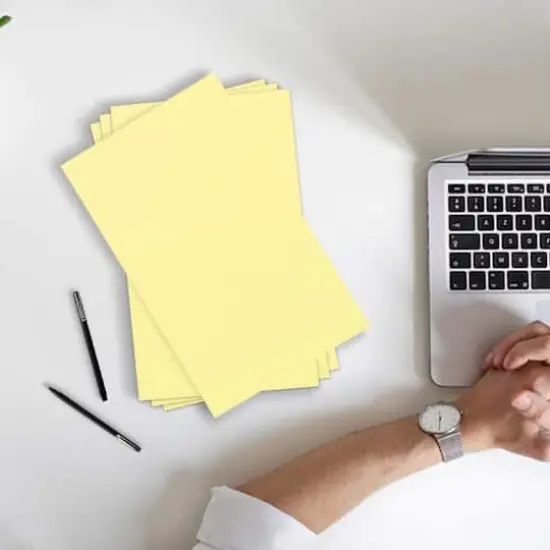 JAM Paper Tabloid Cover 11" x 17" Extra Heavyweight 110lb. Cardstock, 50 Sheets Canary Yellow {4}