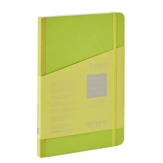 Fabriano&reg; EcoQua Plus A5 Lined Fabric-Bound Notebook Lime {1}