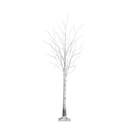 7ft. Pre-Lit White Birch Artificial Christmas Tree, Warm White LED Lights {1}