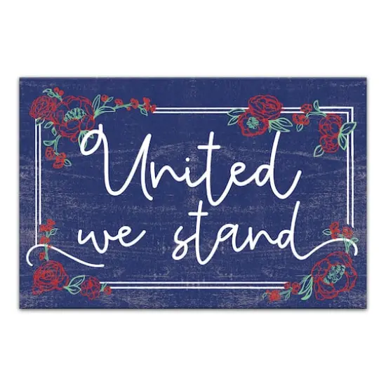 United We Stand Script Canvas Wall Art {1}