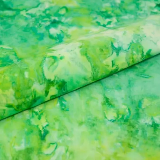 SINGER Batik Green Tone Cotton Fabric {3}