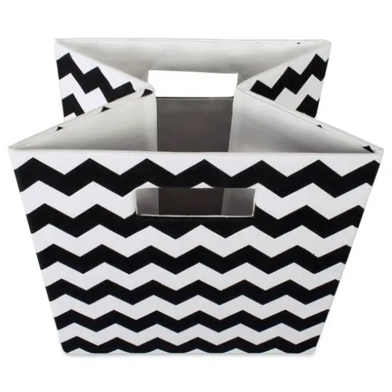DII&reg; 13" Polyester Chevron Storage Cube Black {4}