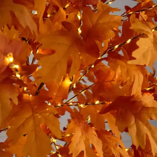 8ft. Pre-Lit Autumn Maple Artificial Fall Tree with 660 Warm White LED Lights {5}
