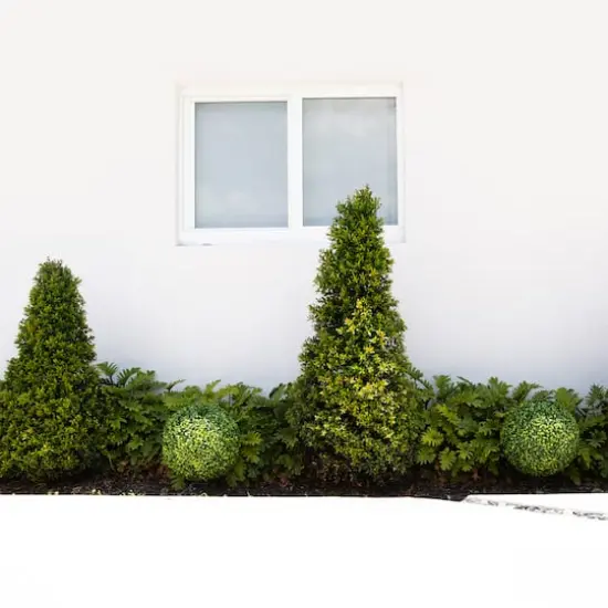 14" UV-Resistant Boxwood Ball Topiaries with Integrated Ground Stakes, 2ct. {3}