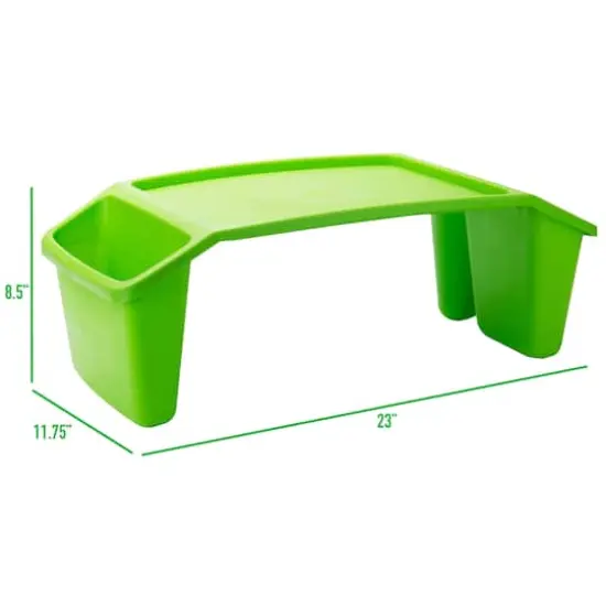 Mind Reader Kids&rsquo; Freestanding Portable Lap Desk With Side Pockets Green {4}