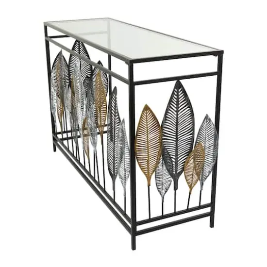 Black Metal Contemporary Console Table, 30" x 44" x 16" {3}