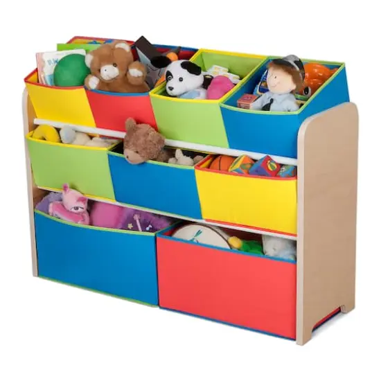 Delta Children Deluxe Multi Bin Toy Organizer with Storage Bins Multi/Natural {4}