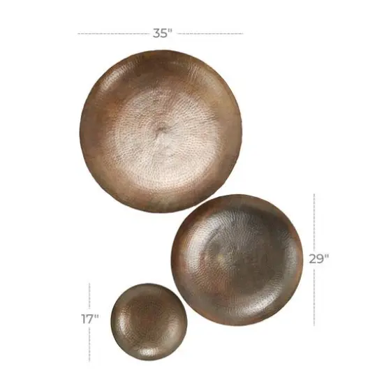 Bronze Metal Rustic Abstract Wall D&eacute;cor Set {7}