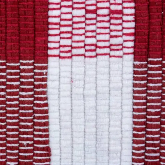 DII&reg; Buffalo Check Rag Rug, 26" x 40" Red and White {4}
