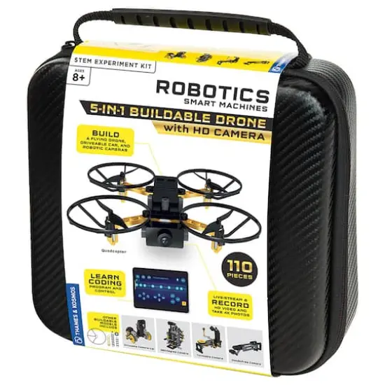 Thames & Kosmos Robotics: Smart Machines 5-in-1 Buildable Drone with HD Camera {1}