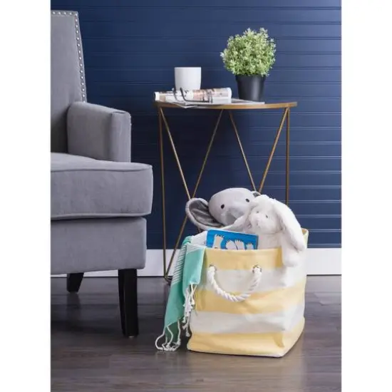 DII&reg; Small Rectangle Stripes Paper Bin Yellow {4}