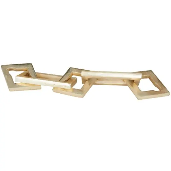 CosmoLiving by Cosmopolitan 17" Gold Aluminum Chain Sculpture {5}